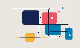 A colorful abstract design with squares and circles vector