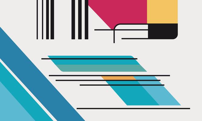 A poster with a colorful design