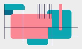 A pink and blue abstract design with lines vector