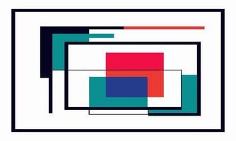 A square with red, blue and green squares vector