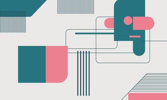 A geometric abstract design with a blue and pink background vector