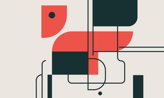 Geometric Harmony in Minimalist Art vector