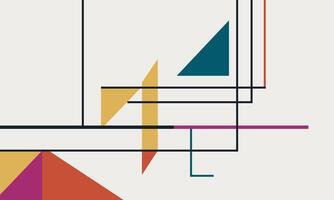 Abstract geometric shapes with lines and colors vector