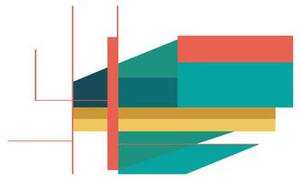 Flat Design with Organic Geometric Shapes vector