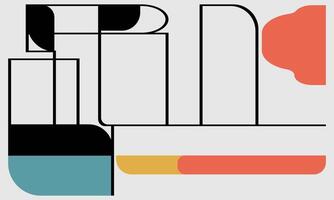 Elegant Design with a Flat Color Palette vector