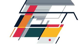 Colorful Clean Lines in Minimalist Style vector