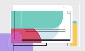 Modern Aesthetics with Simple Geometry vector