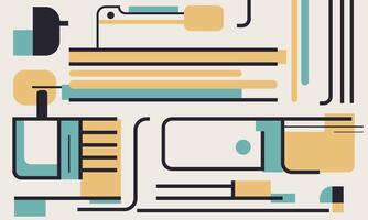 Geometric Harmony in Flat Design Elements vector