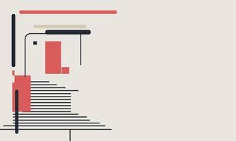 Sleek Lines and Flat Color Designs vector