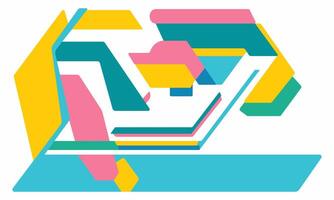 Bright Geometric Shapes in a Flat Design vector
