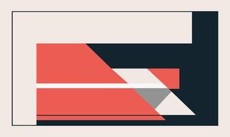 A red and black geometric pattern on a white background vector