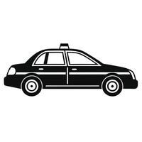 Simple Taxi Vehicle Silhouette for Logos and Icons vector