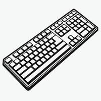 Minimal Computer Keyboard Symbol for Digital Artworks vector