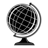 Minimal World Map Icon for Exploration and Geography Enthusiasts vector