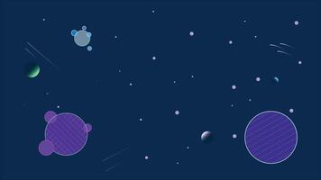 a space scene with planets and stars vector