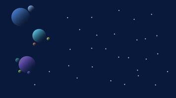 a blue background with a few colorful spheres vector