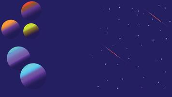 a colorful background with a star and a comet vector