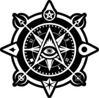 A solid style icon of star chart symbol vector