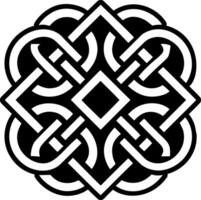 A glyph style of interlocking symbol vector