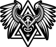 A filled style icon of winged serpent symbol vector