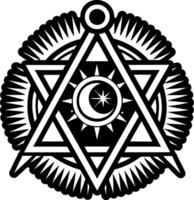 A solid style of cosmic symbol vector
