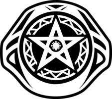 A glyph style icon of star ring symbol vector