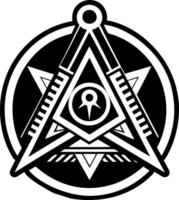 A filled style icon of masonic star symbol vector