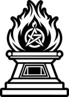 A filled style icon of sacred flame symbol vector