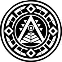 A filled style icon of masonic stone symbol vector