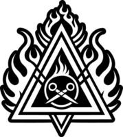 A glyph style icon of eternal flame symbol vector
