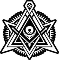 A glyph style icon of masonic artwork symbol vector