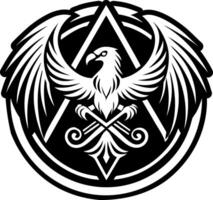 A solid style icon of rising phoenix symbol vector