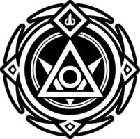 A filled style icon of duality symbol vector
