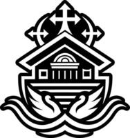 A glyph style icon of sacred ark symbol vector