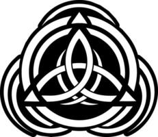 A solid style icon of trinity symbol vector