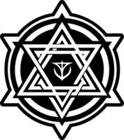 A glyph icon of geometry pattern symbol vector