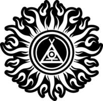 A filled style icon of solar flare symbol vector