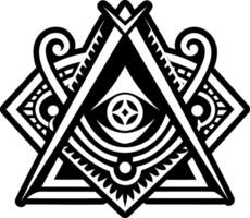 A filled style icon of masonic symbol vector