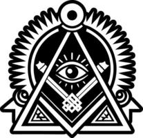 A solid style icon of masonic altar symbol vector