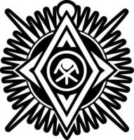 A filled style icon of sunburst rays symbol vector