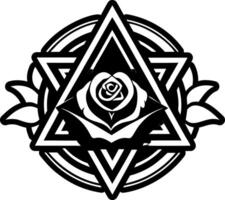 A solid icon of seeing symbol vector