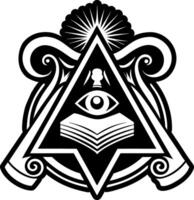 A filled style icon of philosophy eye symbol vector