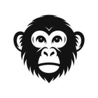 monkey head on a white background vector
