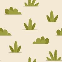 Safari Leaves and Bushes Seamless Pattern vector
