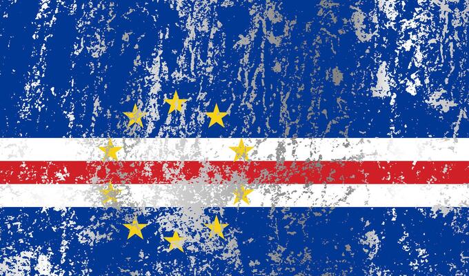 Cape Verde flag with grunge effect.