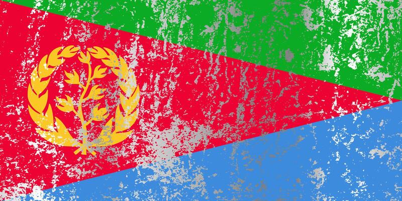Eritrea flag with grunge effect.