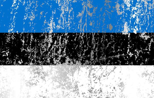 Estonia flag with grunge effect.