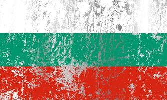 Bulgaria flag with grunge effect. vector