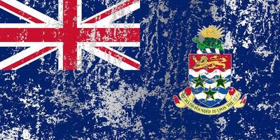 Cayman Islands flag with grunge effect. vector