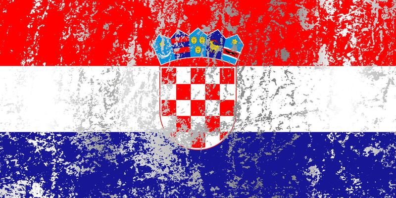 Croatia flag with grunge effect.